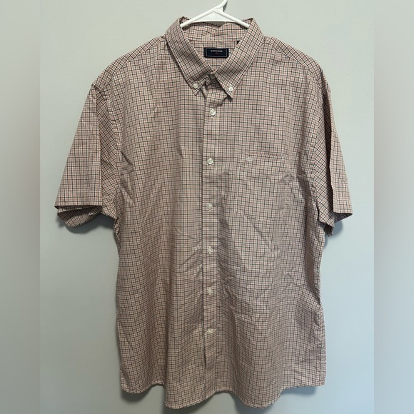 🔴⚪ Dockers Men's Checkered Long Sleeve Button-Down Shirt - White & Red 🔴⚪ - Picture 3 of 11